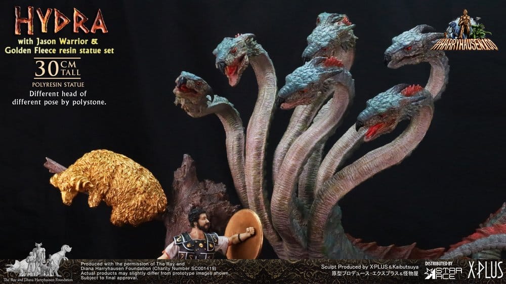 30 Rar Ray Harryhausen Painted Statue Hydra with Jason Warrior & Golden Fleece ...