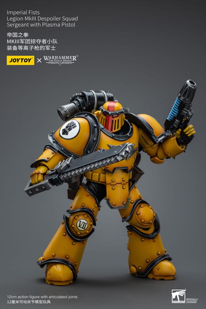 Warhammer The Horus Heresy Figurine 1/18 Imperial Fists Legion MkIII Despoiler Squad Sergeant With Plasma Pistol 12 Cm